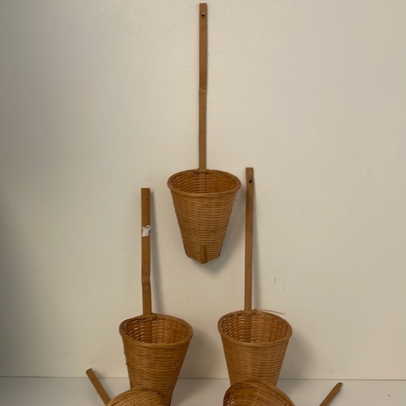 Bamboo/Wicker Cone Baskets - Picture 2 of 10